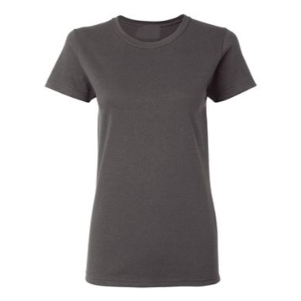 5 black heather plain blank women t shirt front
